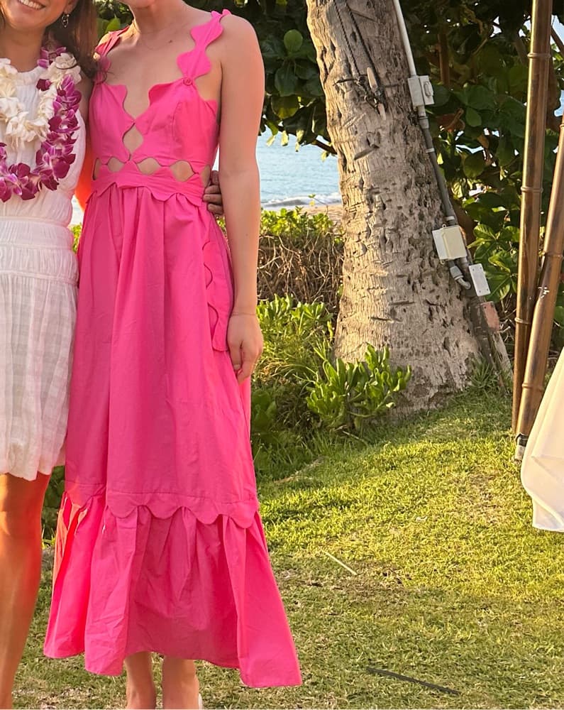 Beautiful pink Farm Rio cutout dress - Image 2