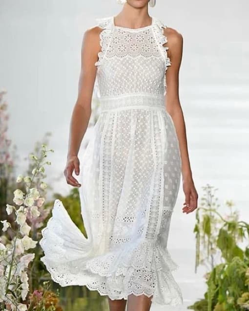 Ulla Johnson Eyelet Midi Dress - Image 3