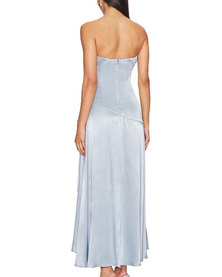 Lorenza Midi Dress in Dusty Blue - Image 2