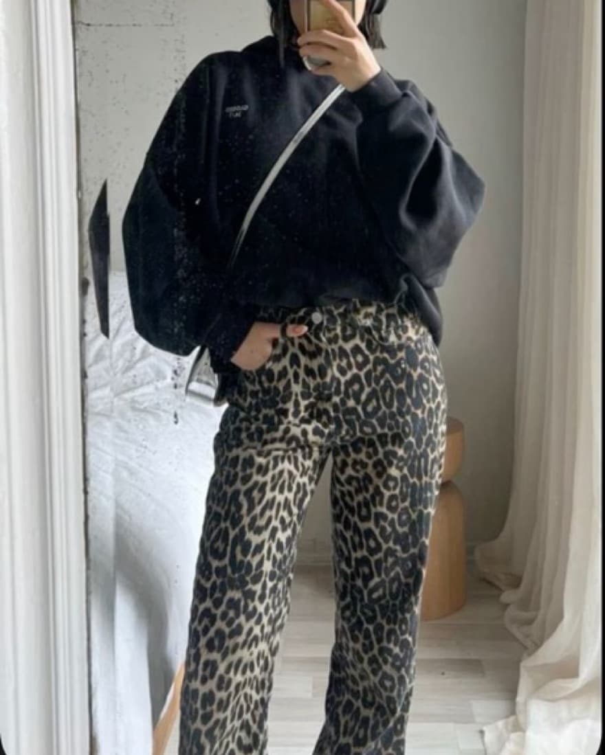 Ganni Leopard Print Jean  - Image 4