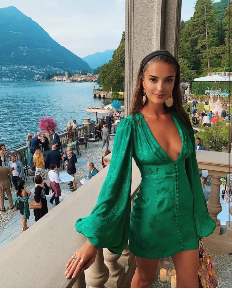 Rat And Boa Green Isabella Dress - Image 1