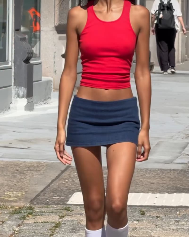 Guizio Micro Mini Denim Skirt  - Image 2