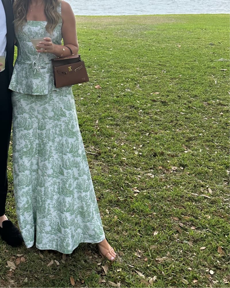 Elegant Floral Toille Maxi Dress - Image 2