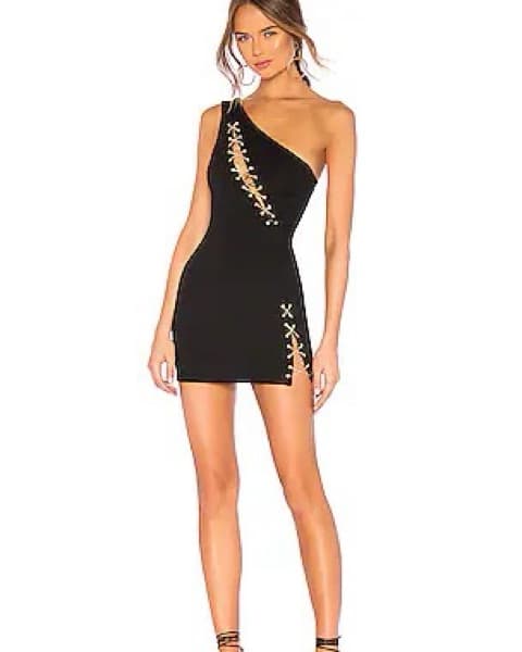 H:ours Chain Laceup Mini Dress - Image 4