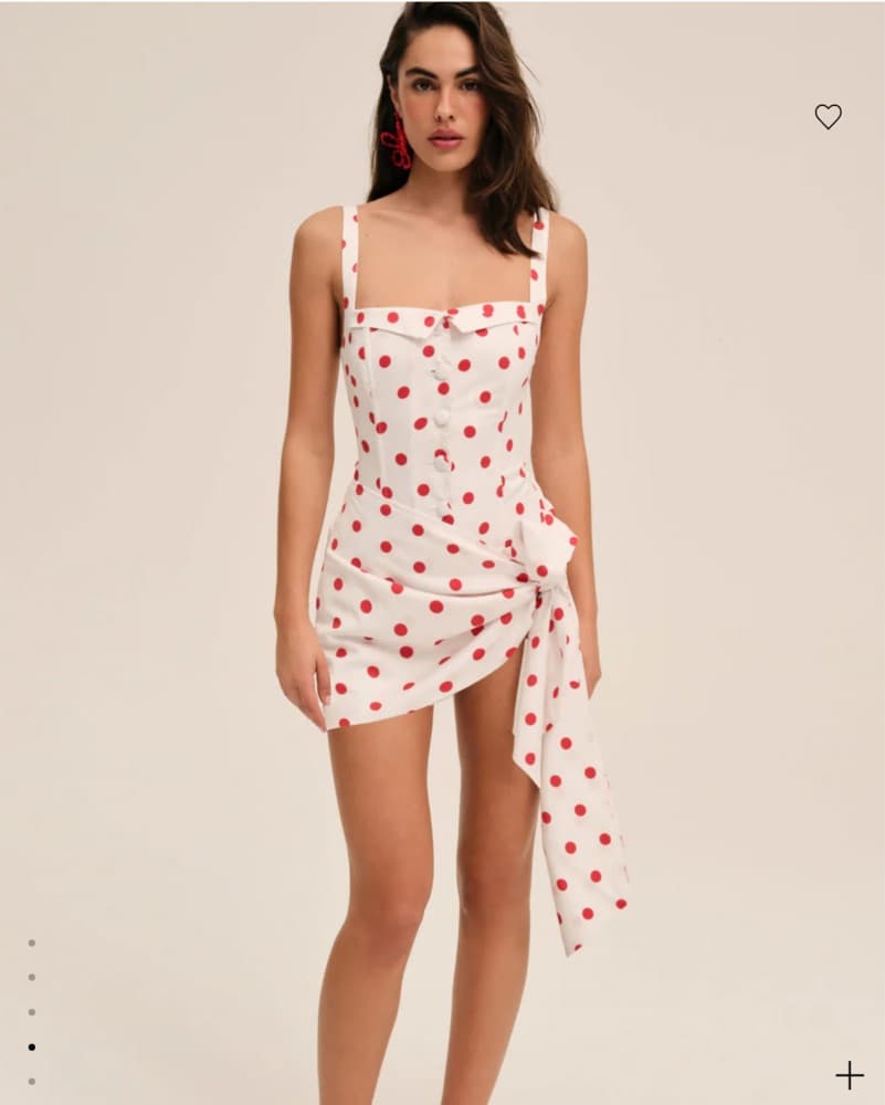 For Love & Lemons Red Dot Mini Dress  - Image 1