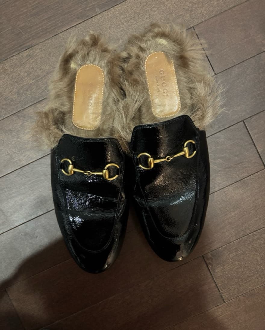 Gucci Fur Princetown Mules - Image 6
