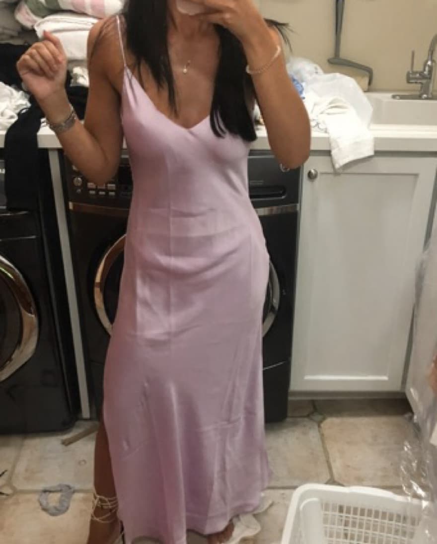Lilac Silk Slip - Image 3