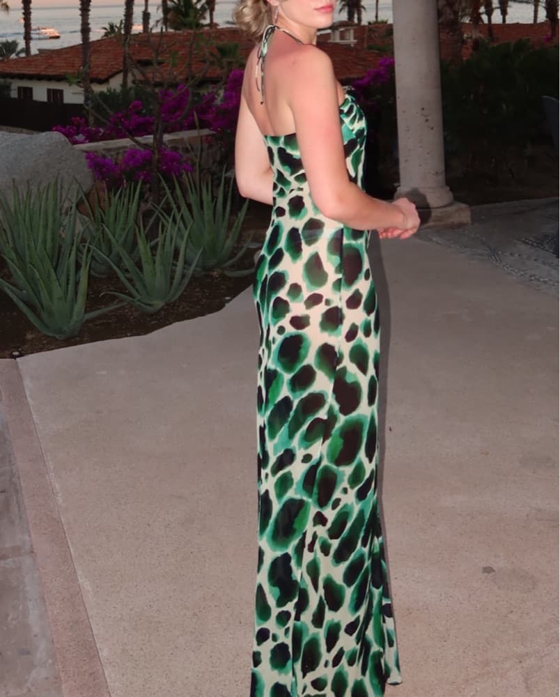 Rat And Boa Green Leopard Dress - Image 4
