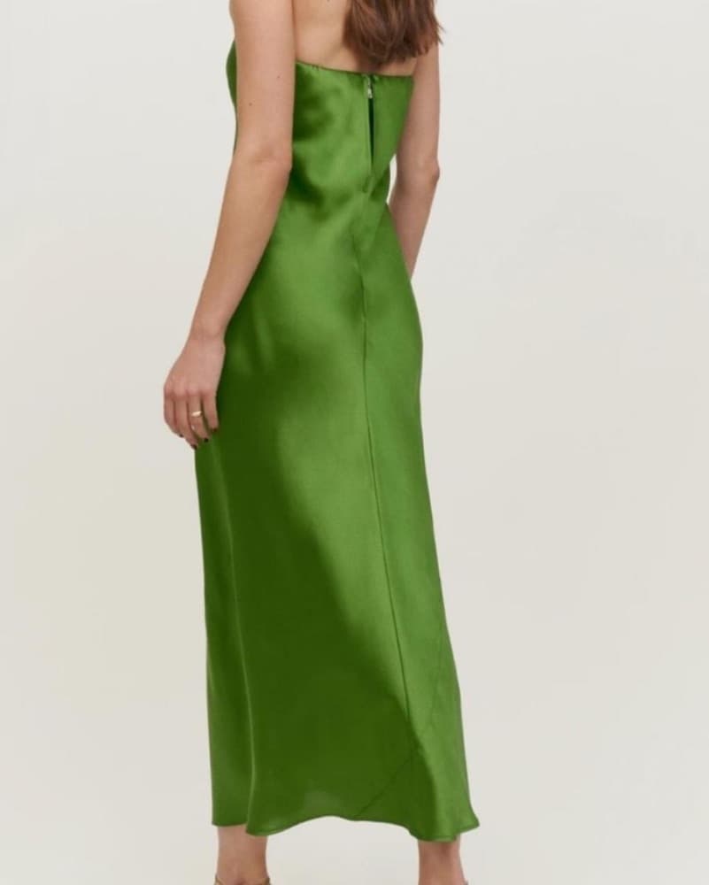 Reformation Joana Green Strapless Dress - Image 2