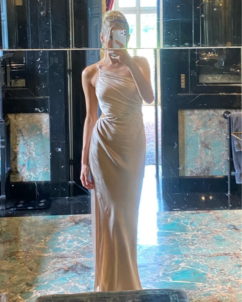 La Lune Asymmetrical Gathered Dress - Image 4