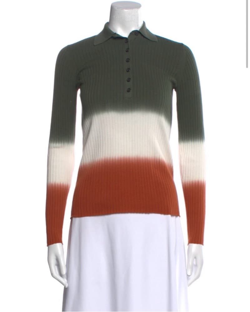 Striped Long Sleeve Polo - Image 1