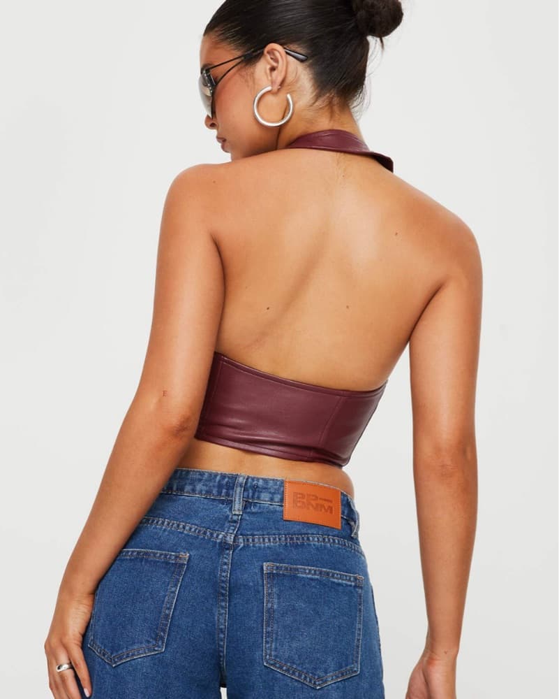 Faux Leather Corset Top - Image 4