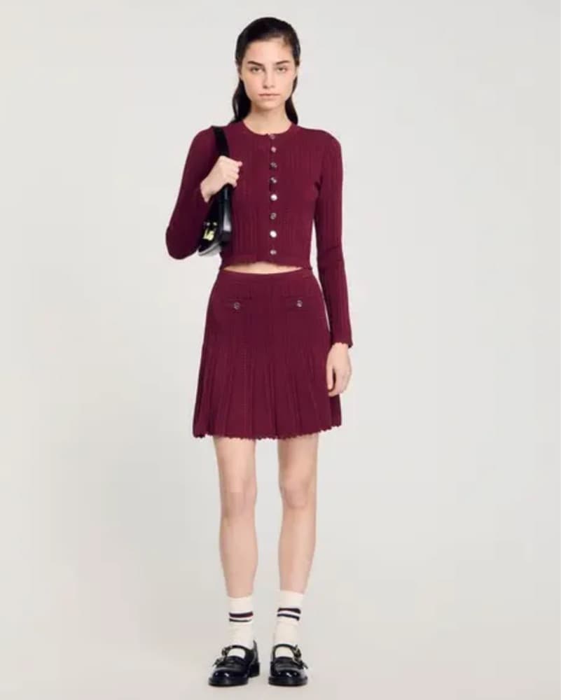 Sandro Burgundy Knit Set - Image 2