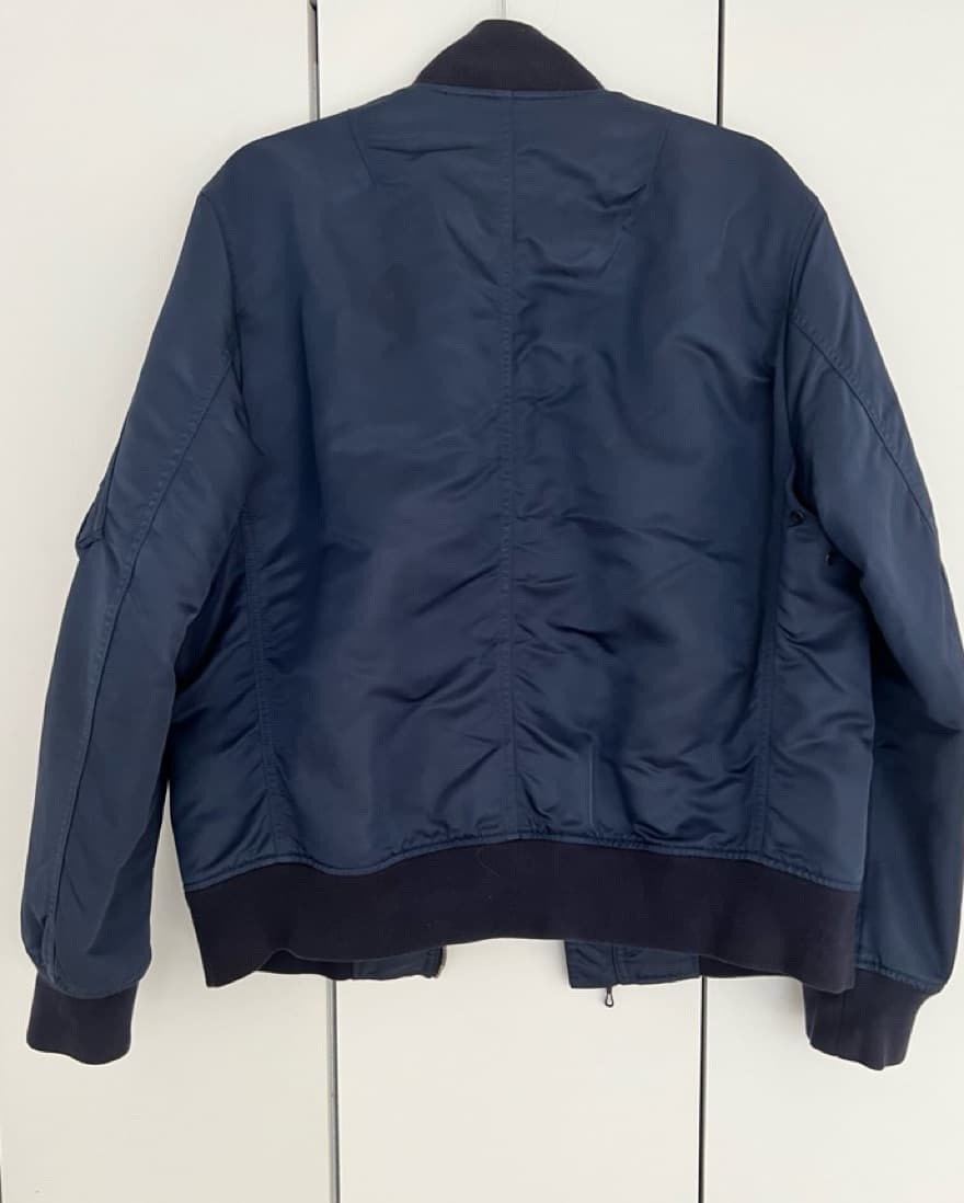 Rag & Bone Manston Bomber In Navy - Image 2