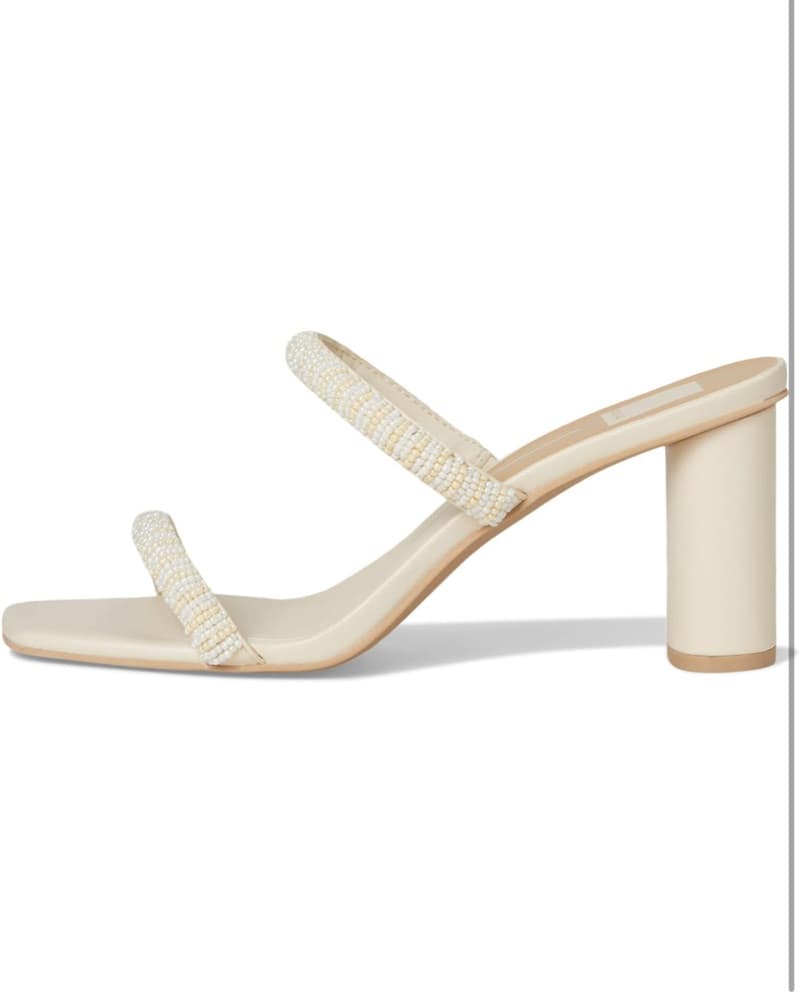 Dolce Vita White Beaded Nolah Sandals - Image 4