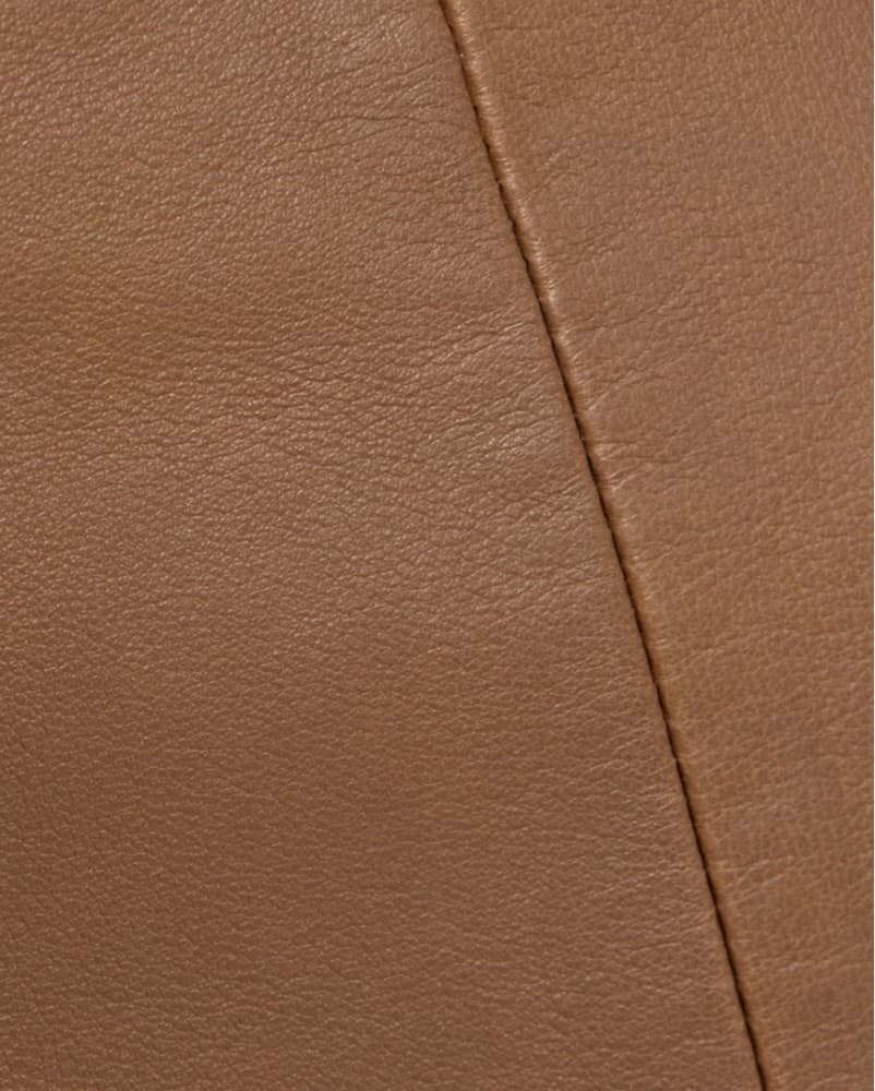 Brown Leather Mini Skirt - Image 6