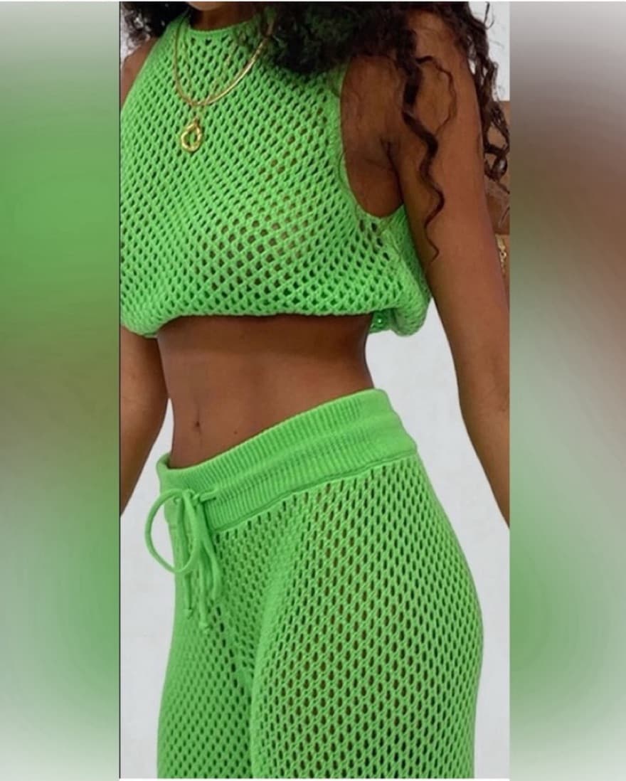 WEWOREWHAT Sleeveless Crochet Top - Image 3