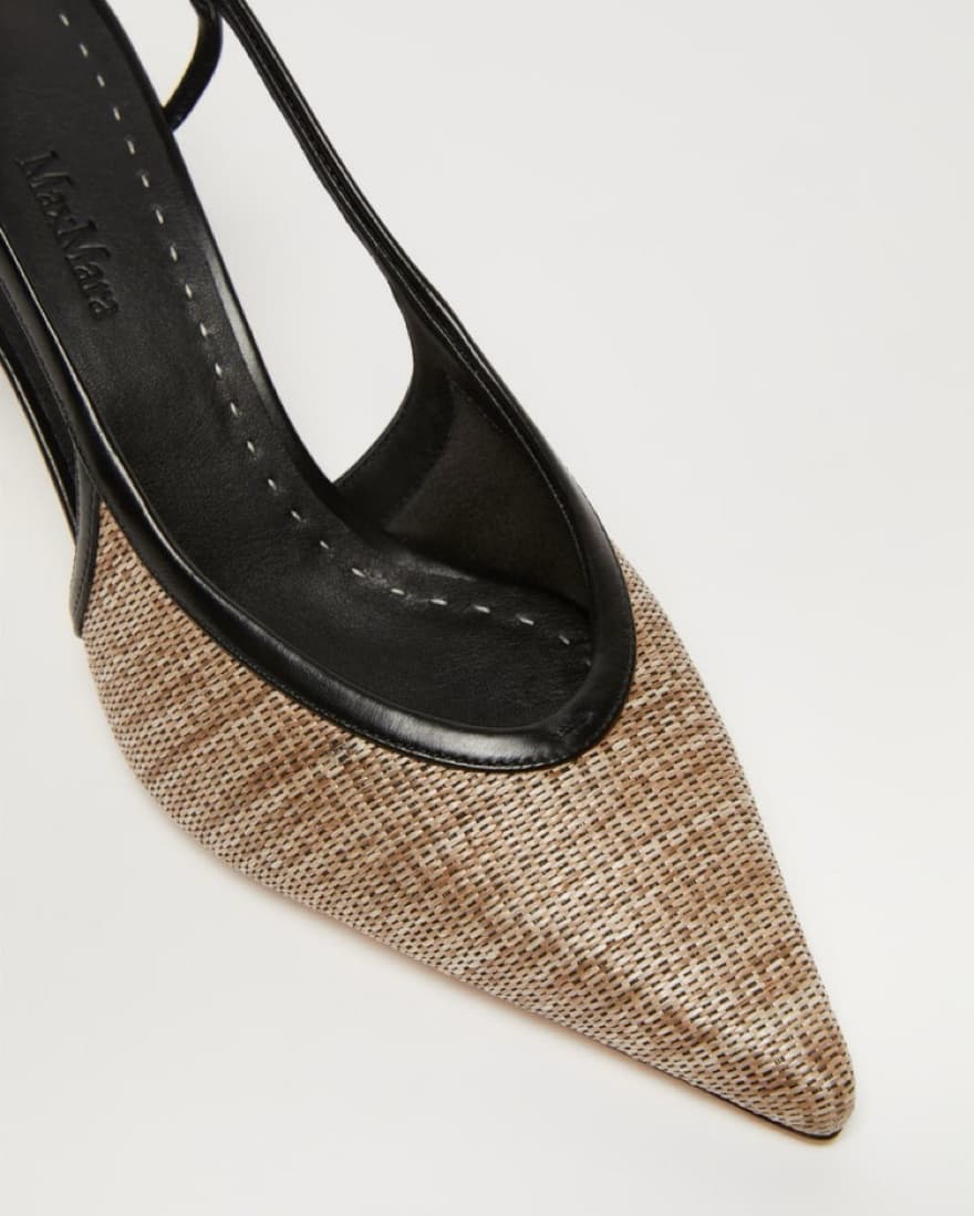 MAX MARA Black & Nude Slingbacks - Image 2