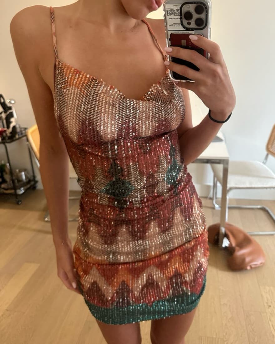 Ramy Brook Sequin Mini Dress - Image 3