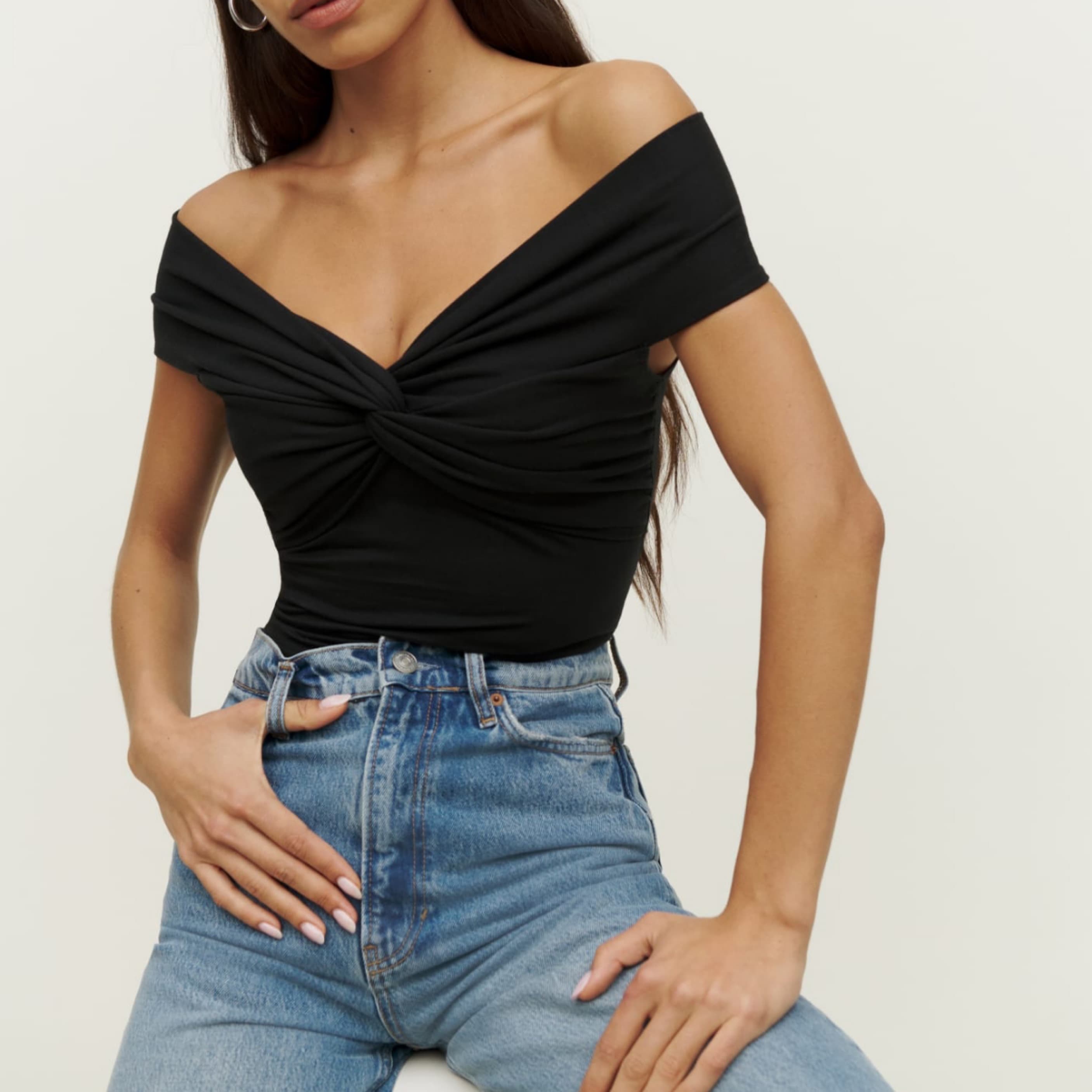 Black off the shoulder top - Image 2