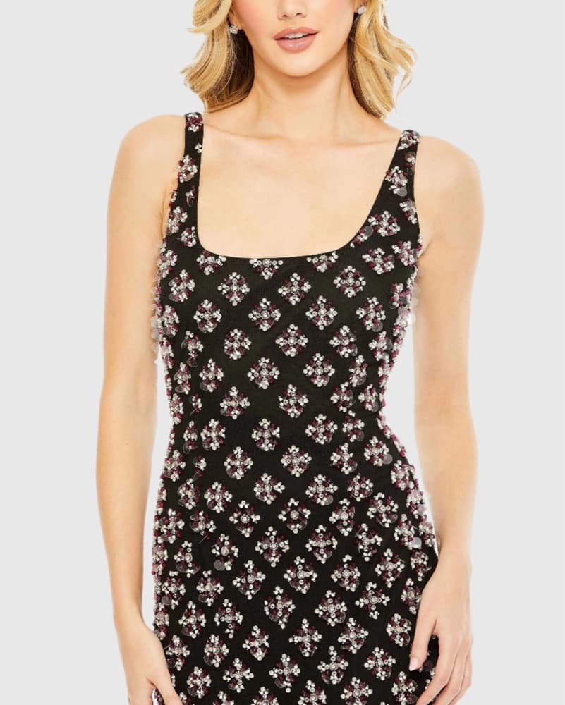 MacDuggal Beaded Sheath Dress - Image 2