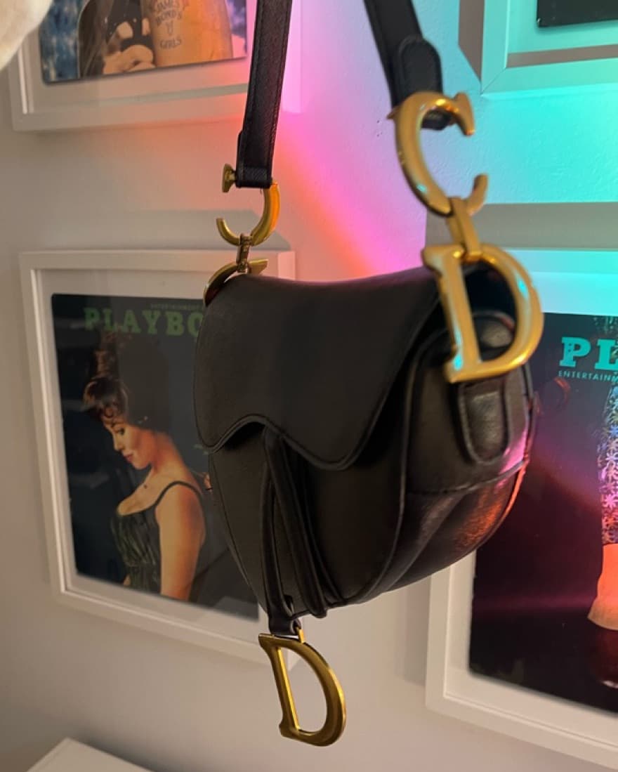 Black Dior Saddle Bag  - Image 2