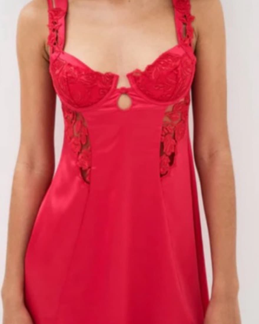 For Love And Lemons Romantic Roses Slip - Image 1