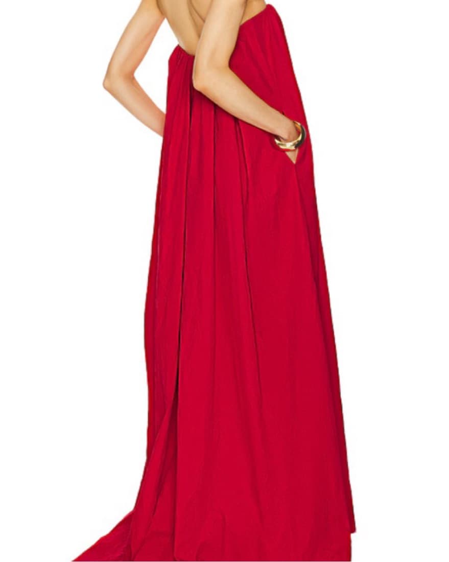 Helsa Crinkle Pleated Gown - Image 3