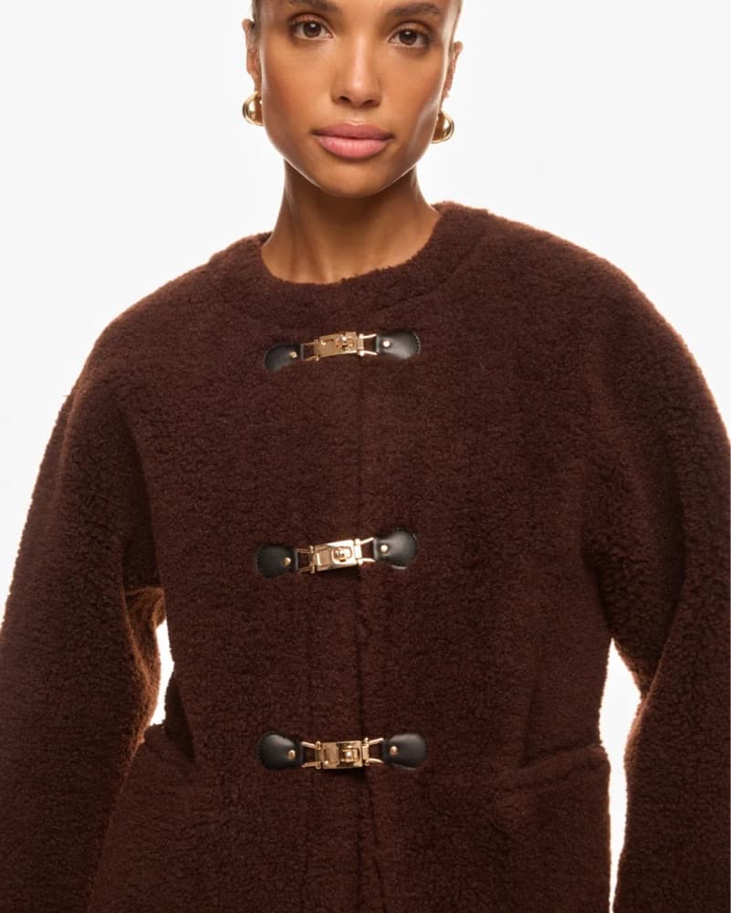Maje Short Faux Fur Coat - Image 1