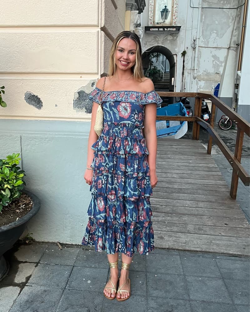 Sea Rory Print Off Shoulder Dress - Image 1