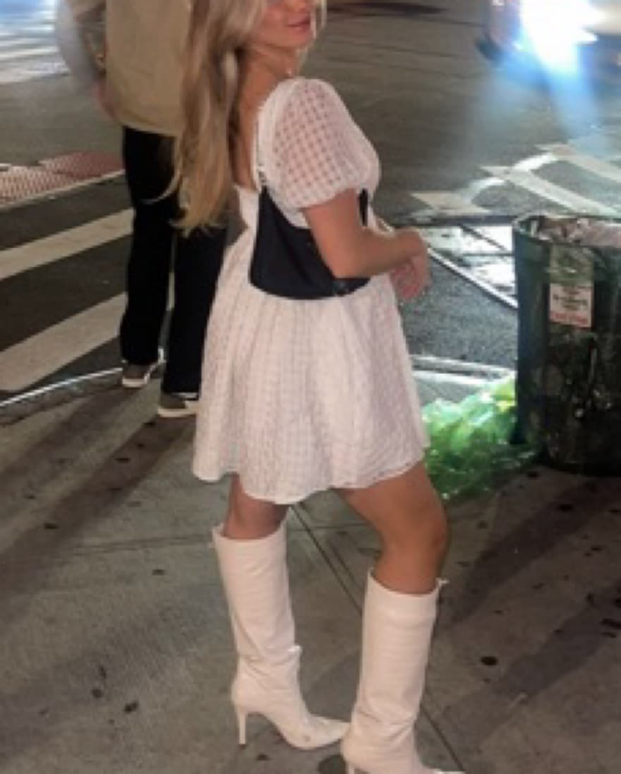 White Show Me Your Mumu Babydoll Dress  - Image 3