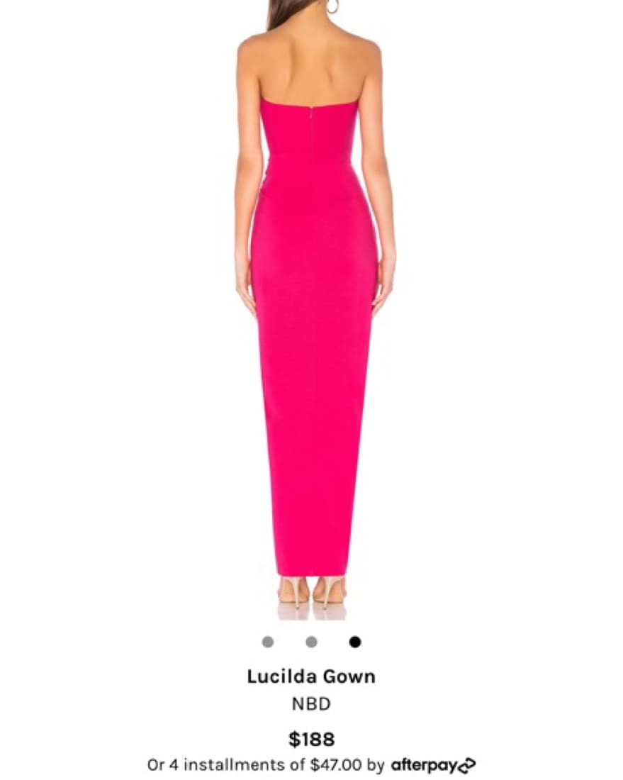 Revolve Hot Pink Gown - Image 2