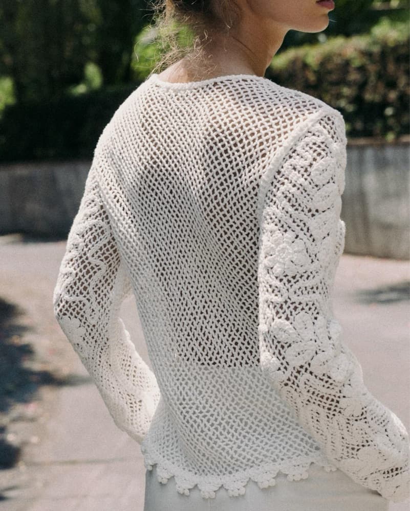White Crochet Top - Image 2