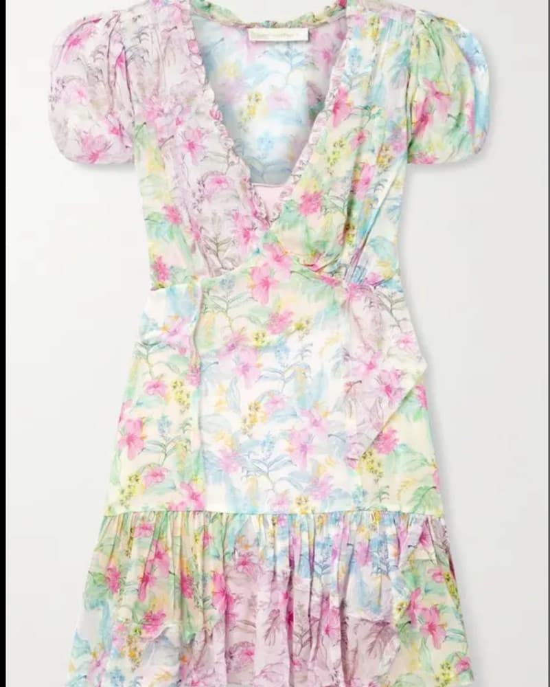 LoveShackFancy Floral Mini Dress - Image 4
