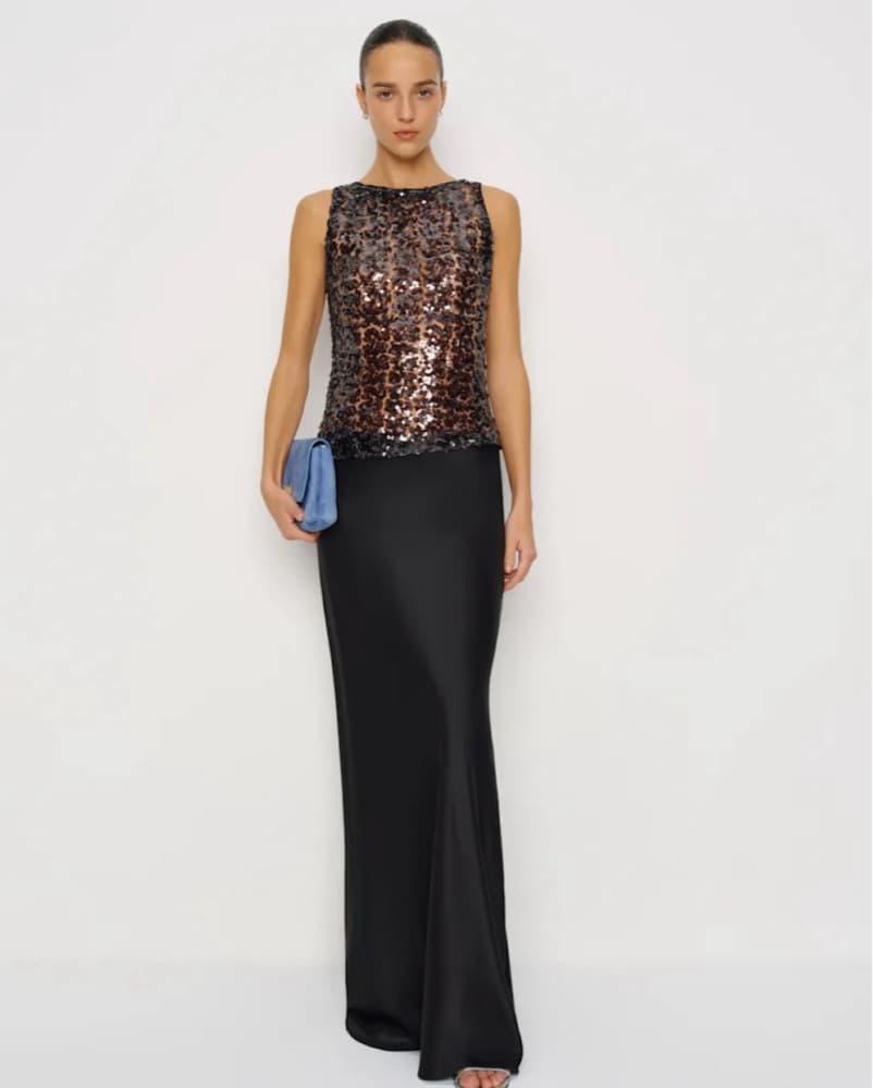 Reformation Lisa Knit Sequin Top - Image 3