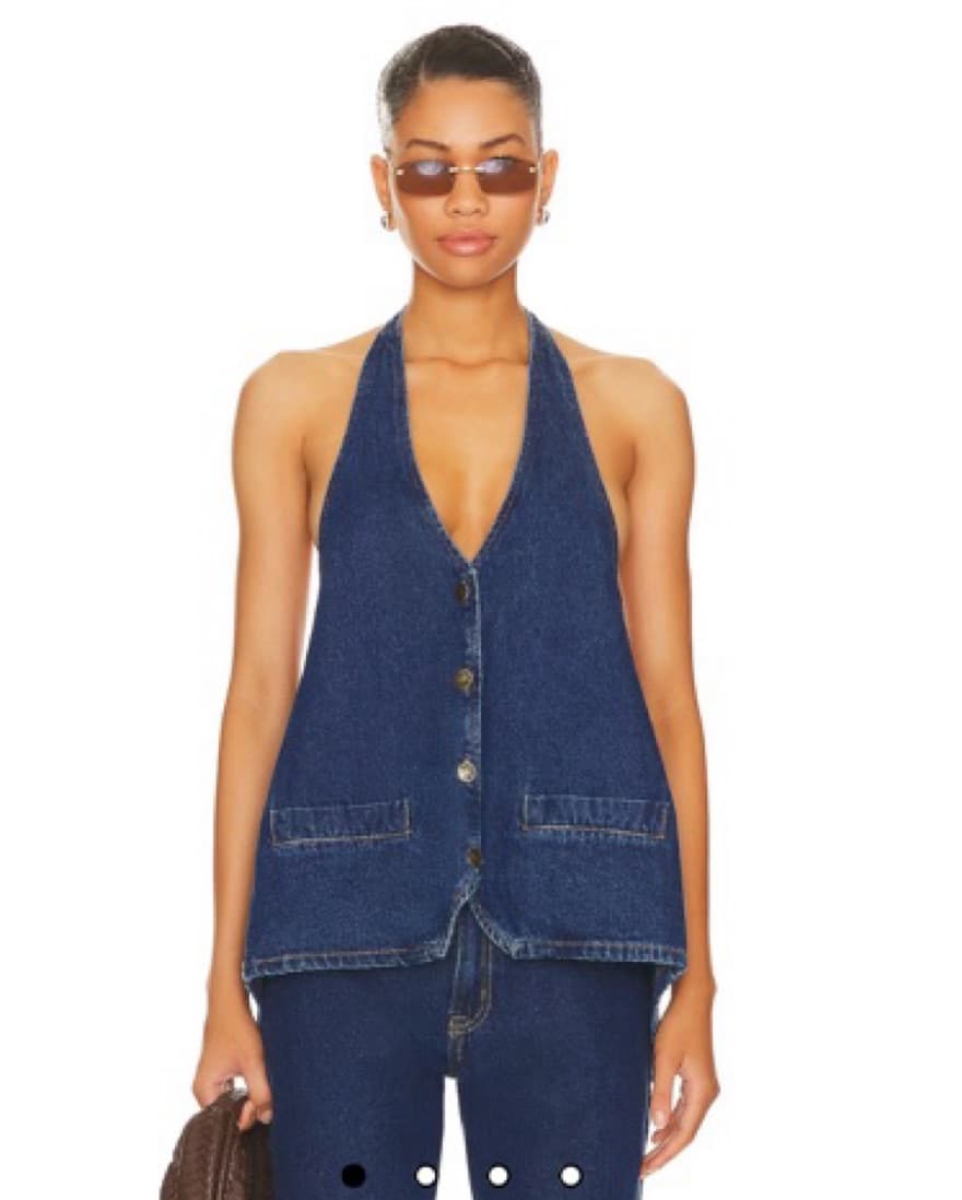 Lioness Denim Halter Top - Image 1