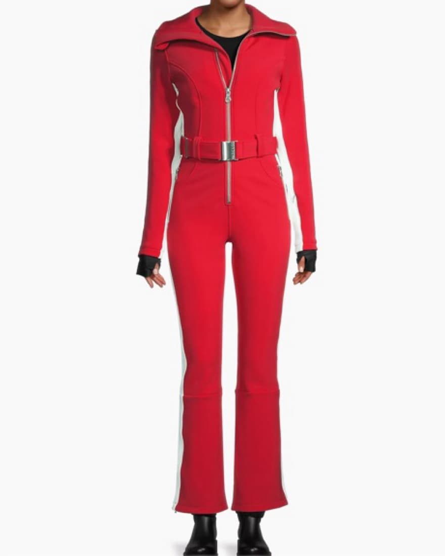Cordova Red Belted Ski Suit Petite - Image 1