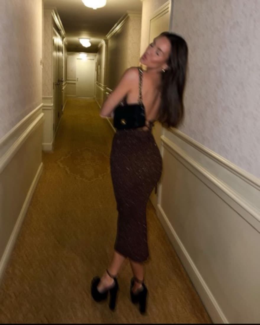 Supré Chocolate Sparkle Midi Skirt Set  - Image 2