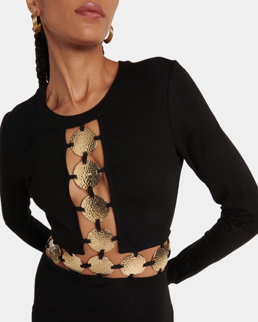 STAUD Delphine embellished ponte maxi dr - Image 6