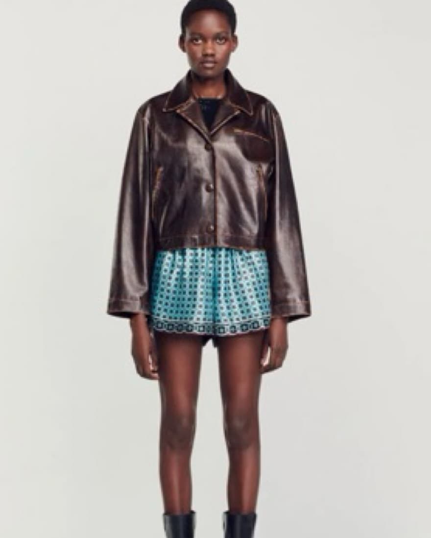 Sandro Jude Lambskin Leather Jacket - Image 5