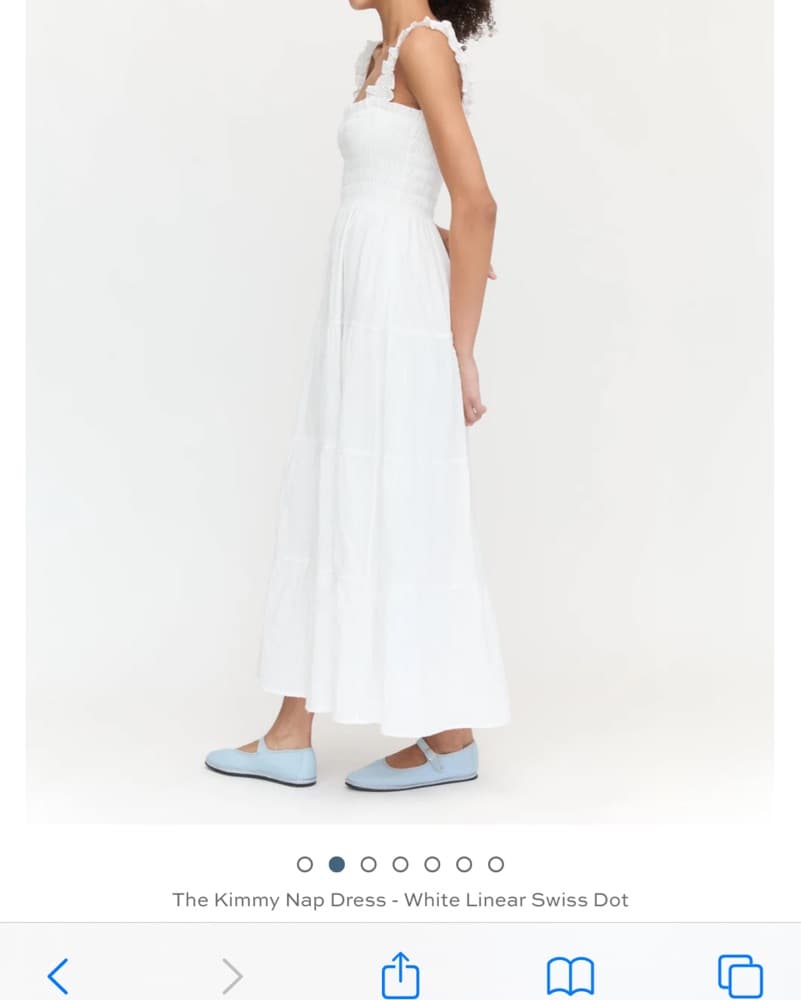 Kimmy Nap Dress - White Linear Swiss Dot - Image 5