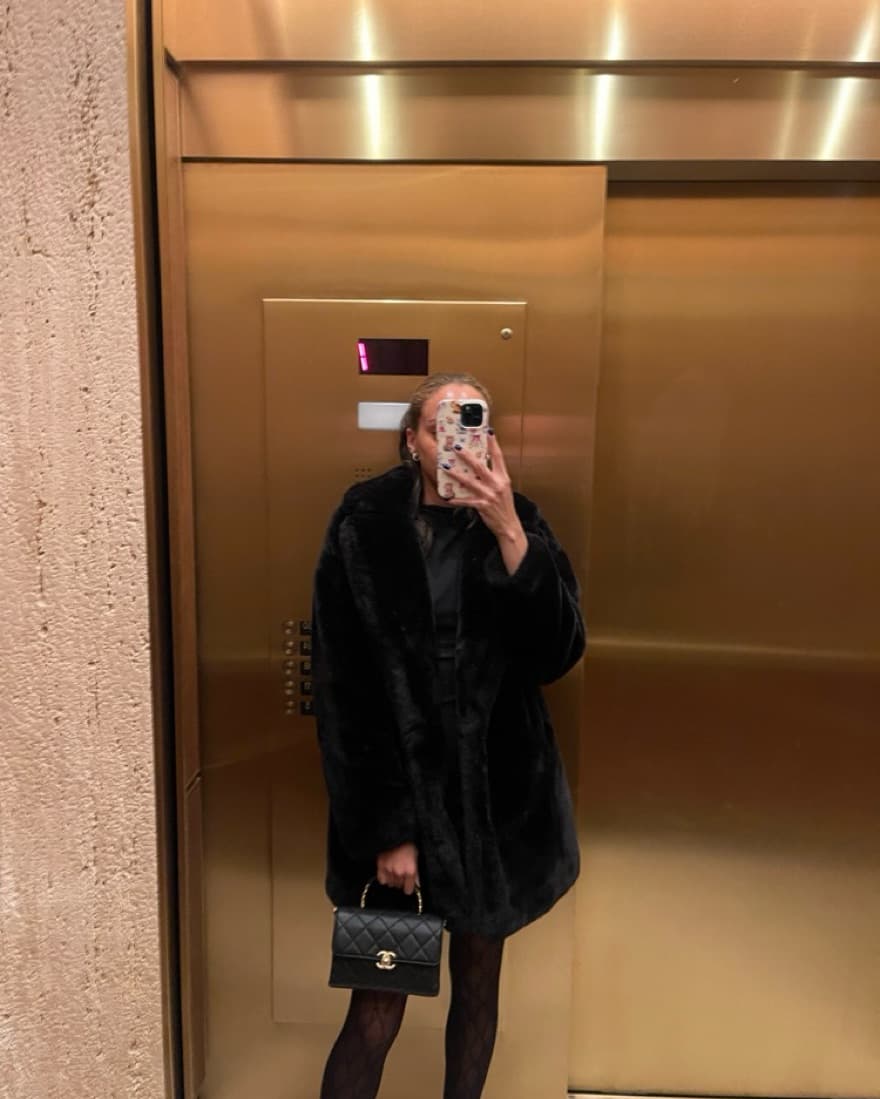 Zara Faux Fur Coat - Image 1