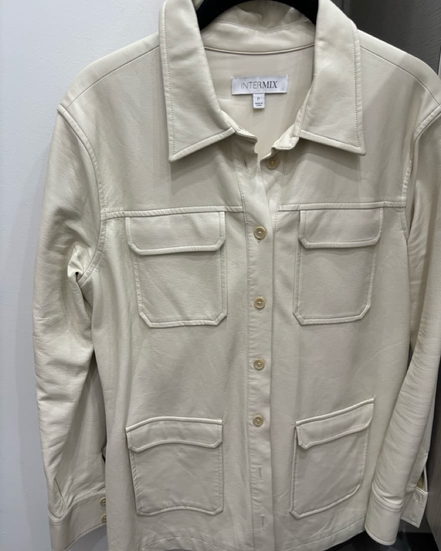 Intermix Leather Shirt Jacket - Image 1