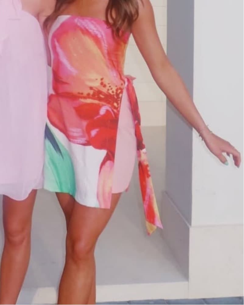 MinkPink Zinnia Tie Side Mini Dress - Image 4