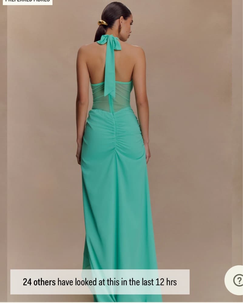 Jonna Chiffon And Mesh Maxi Dress - Lago - Image 2
