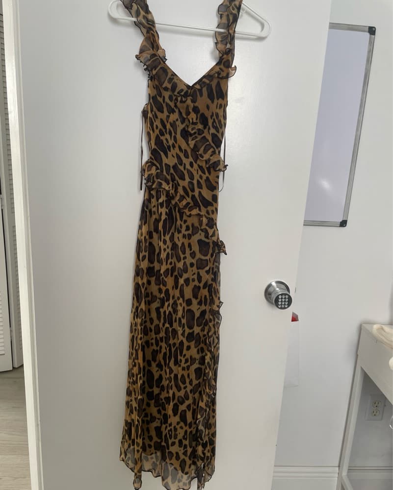 Stunning Leopard Print Maxi Dress - Image 1