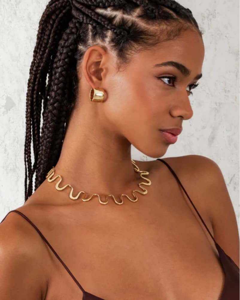 Thin Squiggle Necklace - Image 1