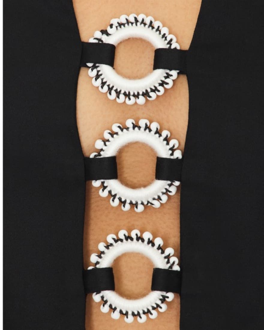 Beaded Key Ring Square Neck Crop Top - Image 4