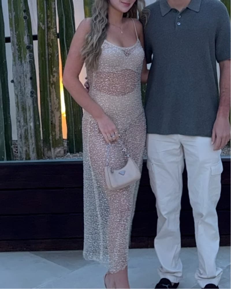 Sequin Sheer Midi Dress  - Image 3
