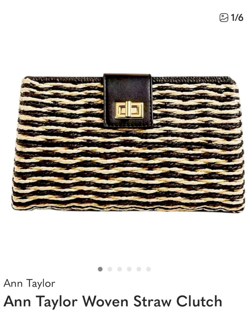 Ann Taylor Woven Straw Clutch - Image 1
